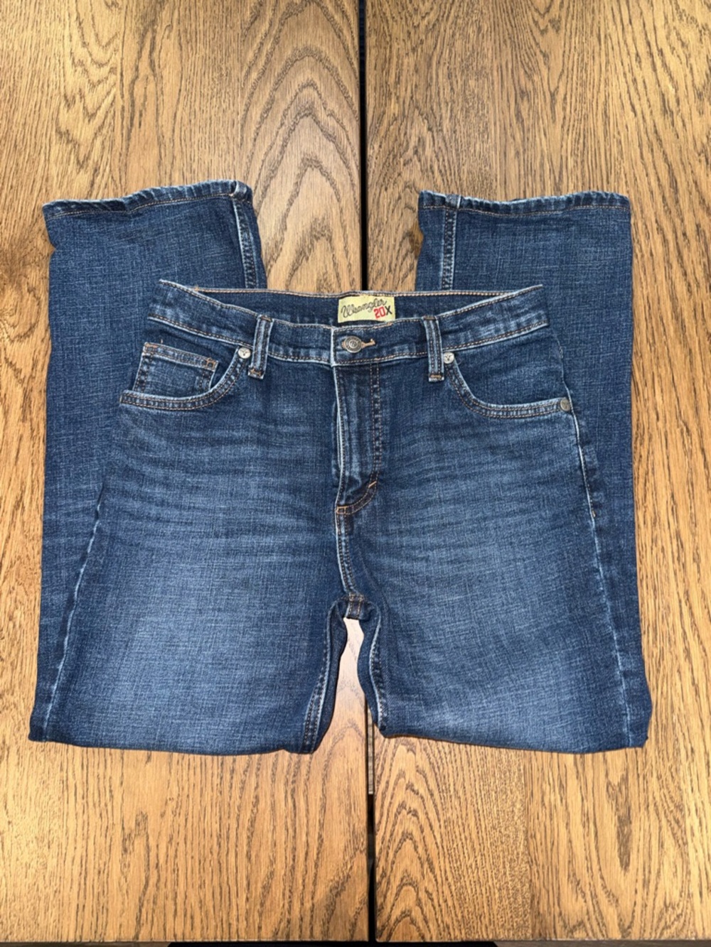 Boys Wrangler 20x Dark Blue Jeans SZ 16Reg